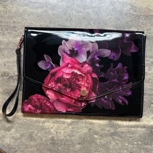 Ted Baker Floral Black Clutch Bag